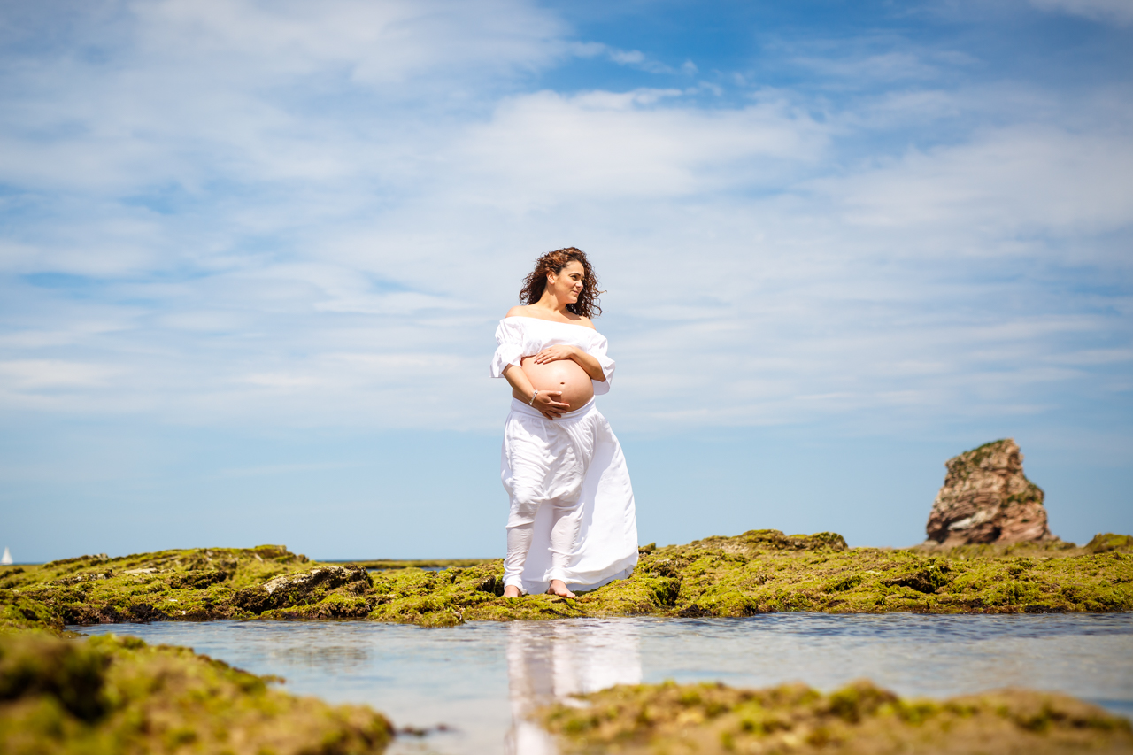 reportaje de embarazo sesión en hendaya